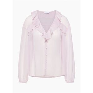 Aritzia Little Moon Corsica Blouse Medium Sugarplum Lilac NWT Semi Sheet